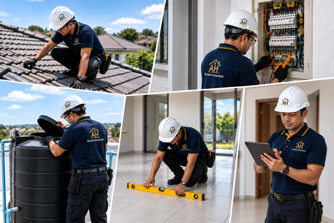 Certified Absolute Homecheck inspector at a new home construction site